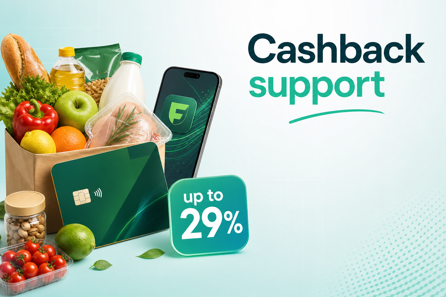 Cashback support concept